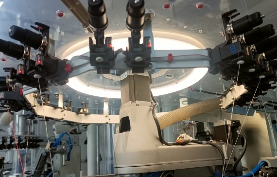 LED light of LEEFU automatic linking circular sock knitting machine