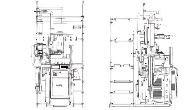 boundary dimensions of leefu sock knitting machine